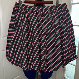 Wicked X Target Womens Mini Bubble Skirt Size XXL Black Pink Green Striped NWT
